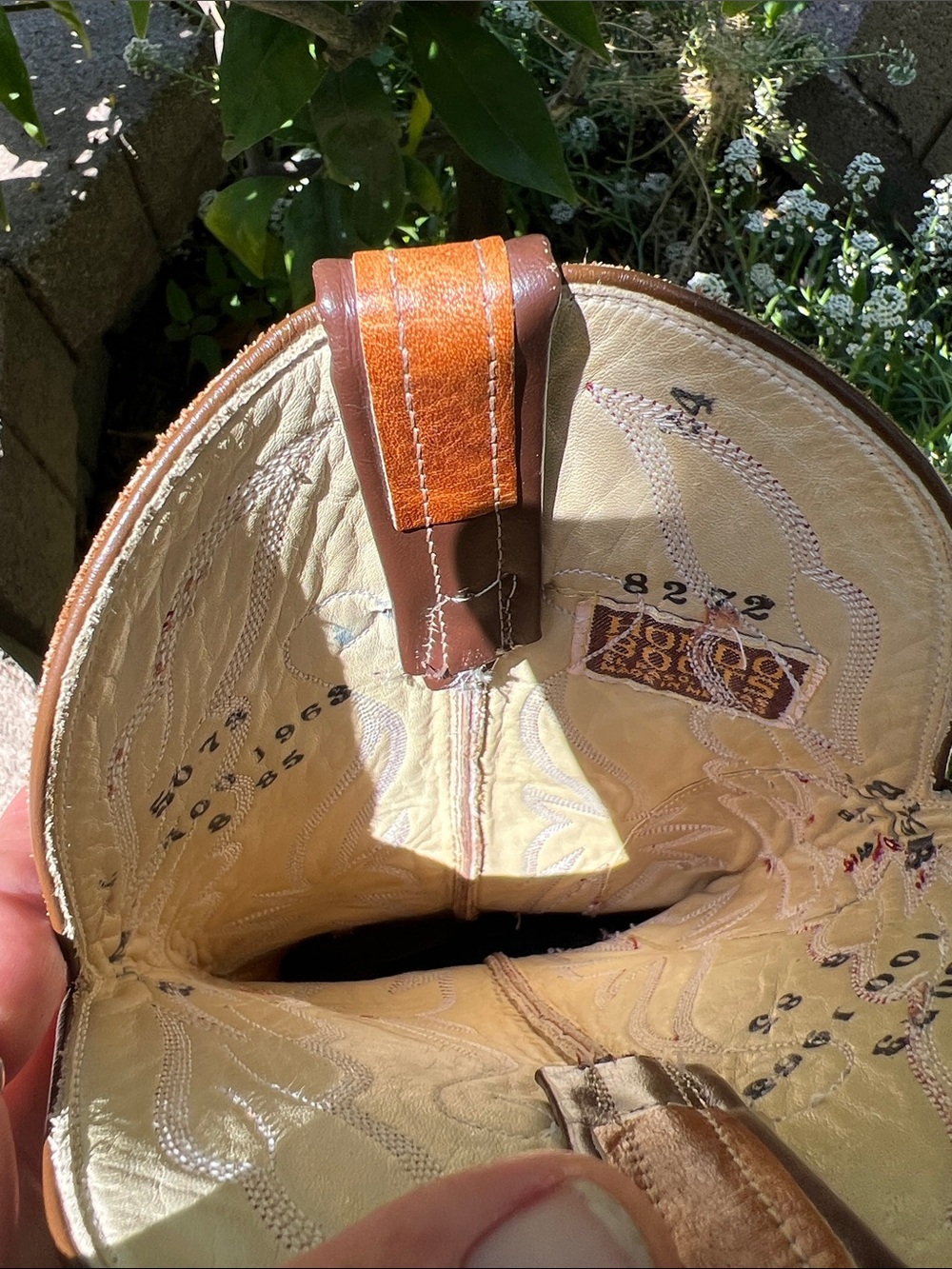 Vintage! Hondo men’s Tan & Dark Brown Western Cowboy Boots full grain leather - Picture 13 of 14